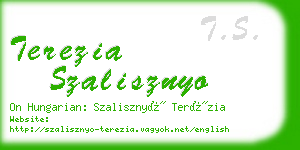 terezia szalisznyo business card